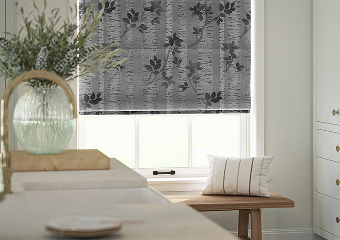 Birch Tree Velvet, Monochrome - Twist&Fit Roman Blind - Image 5